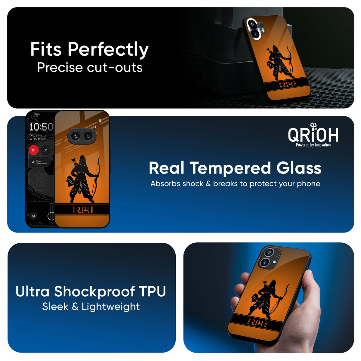 Halo Rama Glass Case for Nothing CMF Phone 1