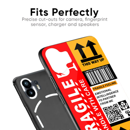 Handle With Care Glass Case for Nothing Phone 2a Plus