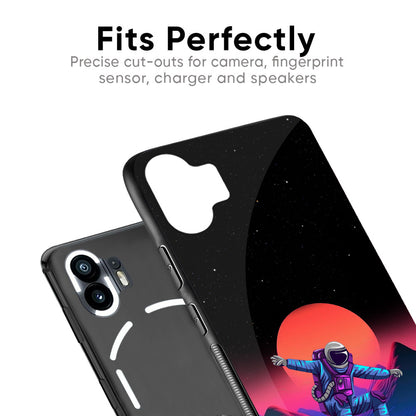Retro Astronaut Glass Case for Nothing Phone 2a Plus