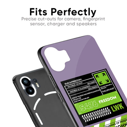 Run & Freedom Glass Case for Nothing Phone 2a Plus