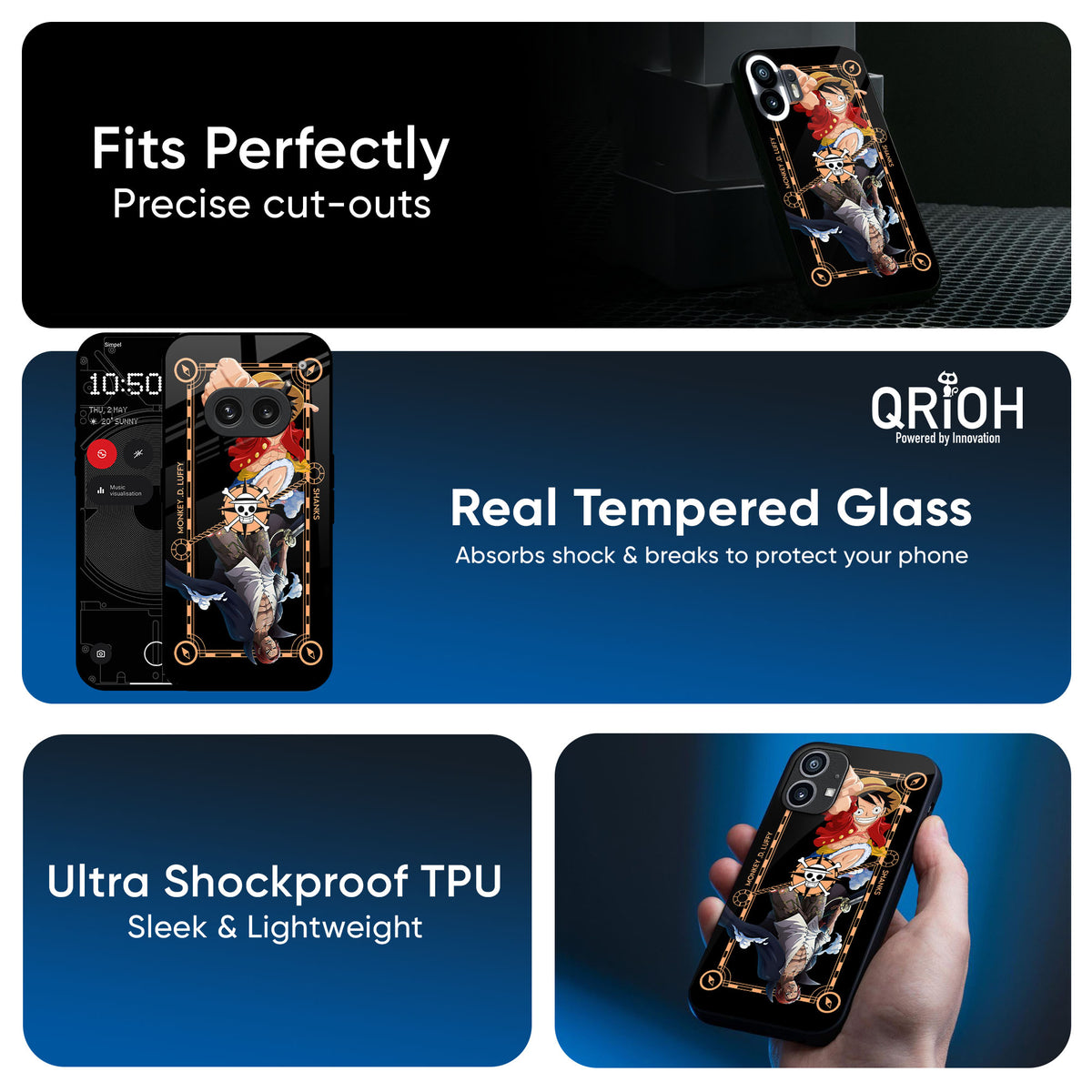 Shanks & Luffy Glass Case for Nothing CMF Phone 1