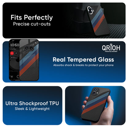 Carbon Inspired Glass Case for Nothing Phone 1
