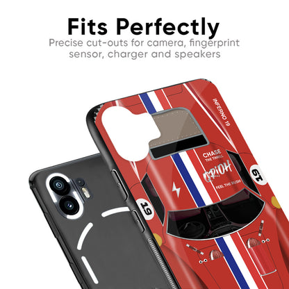 Racing Vintage Glass Case for Nothing CMF Phone 1