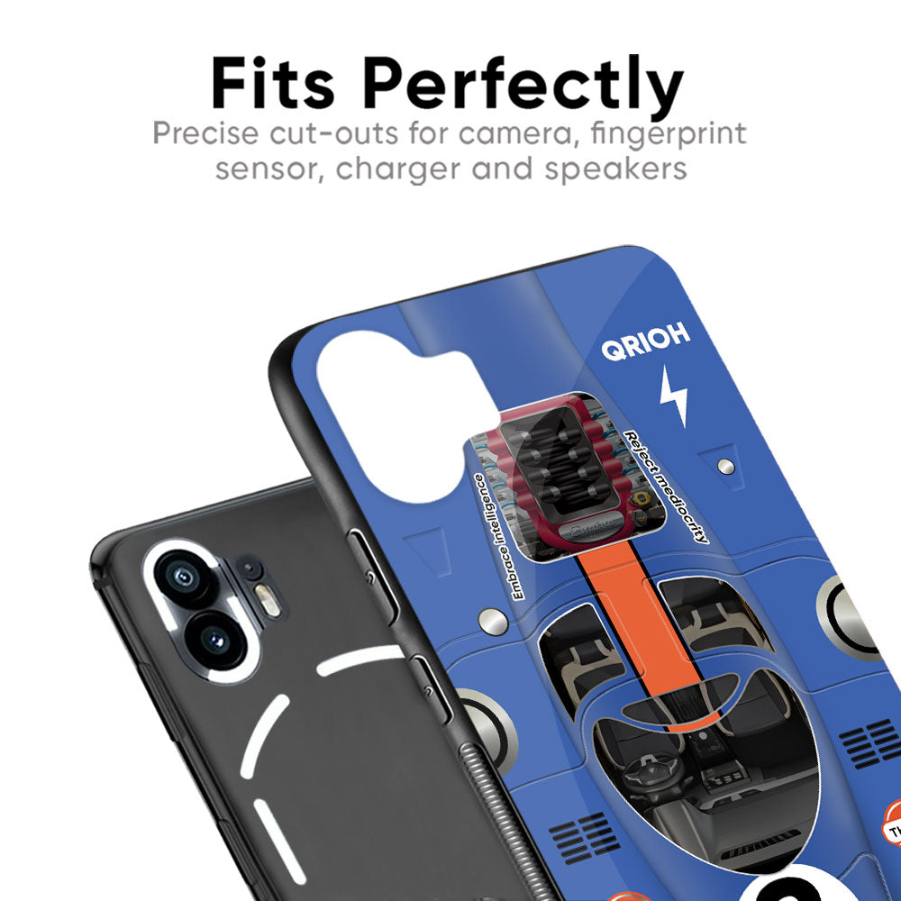 Car Adiction Glass Case for Nothing Phone 2a Plus