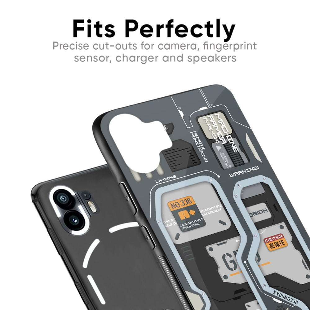 Retro Futuristic Glass Case for Nothing Phone 2a Plus