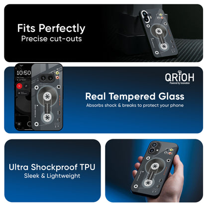 Retro Recorder Glass Case for Nothing Phone 1