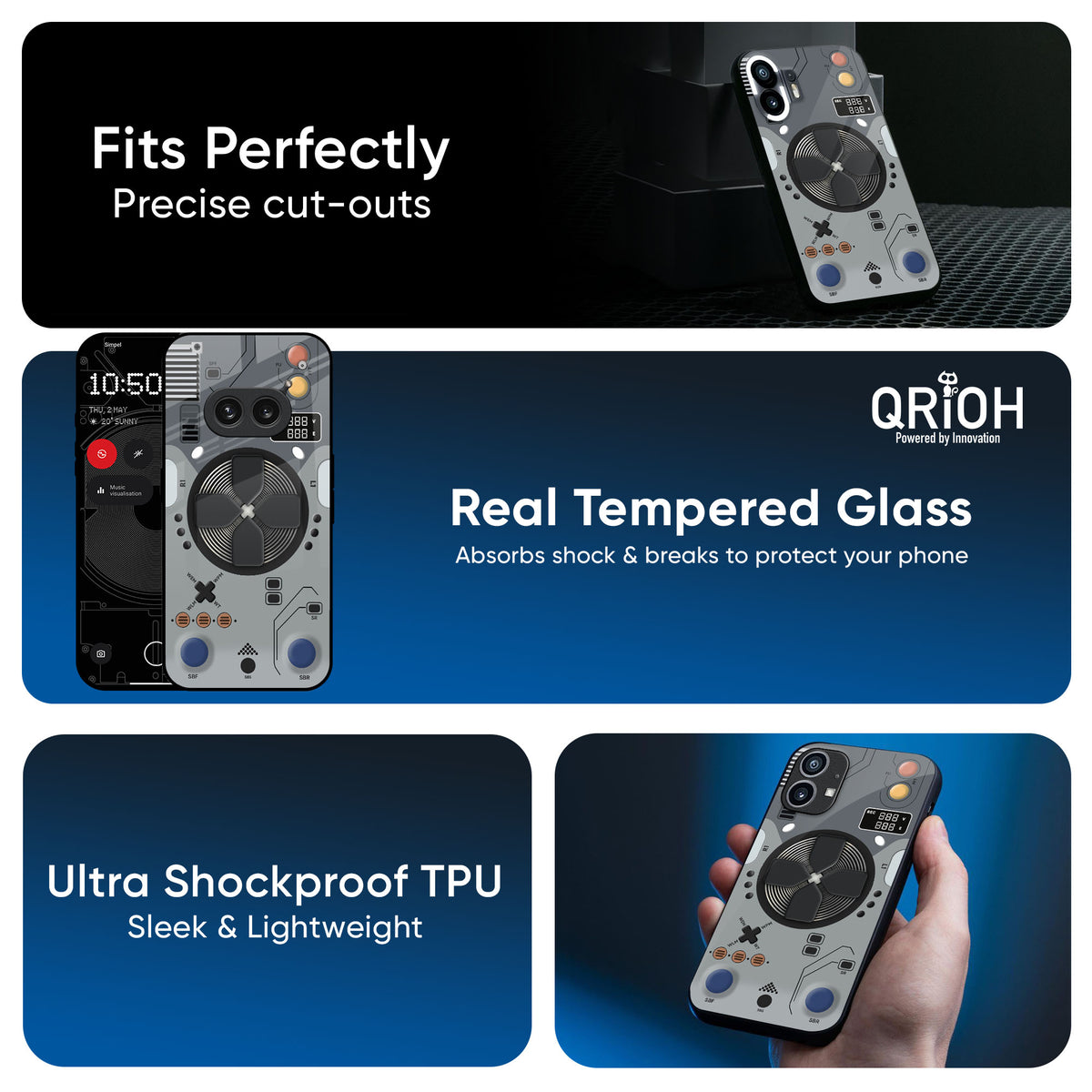 Gaming Gear Glass Case for Nothing Phone 1