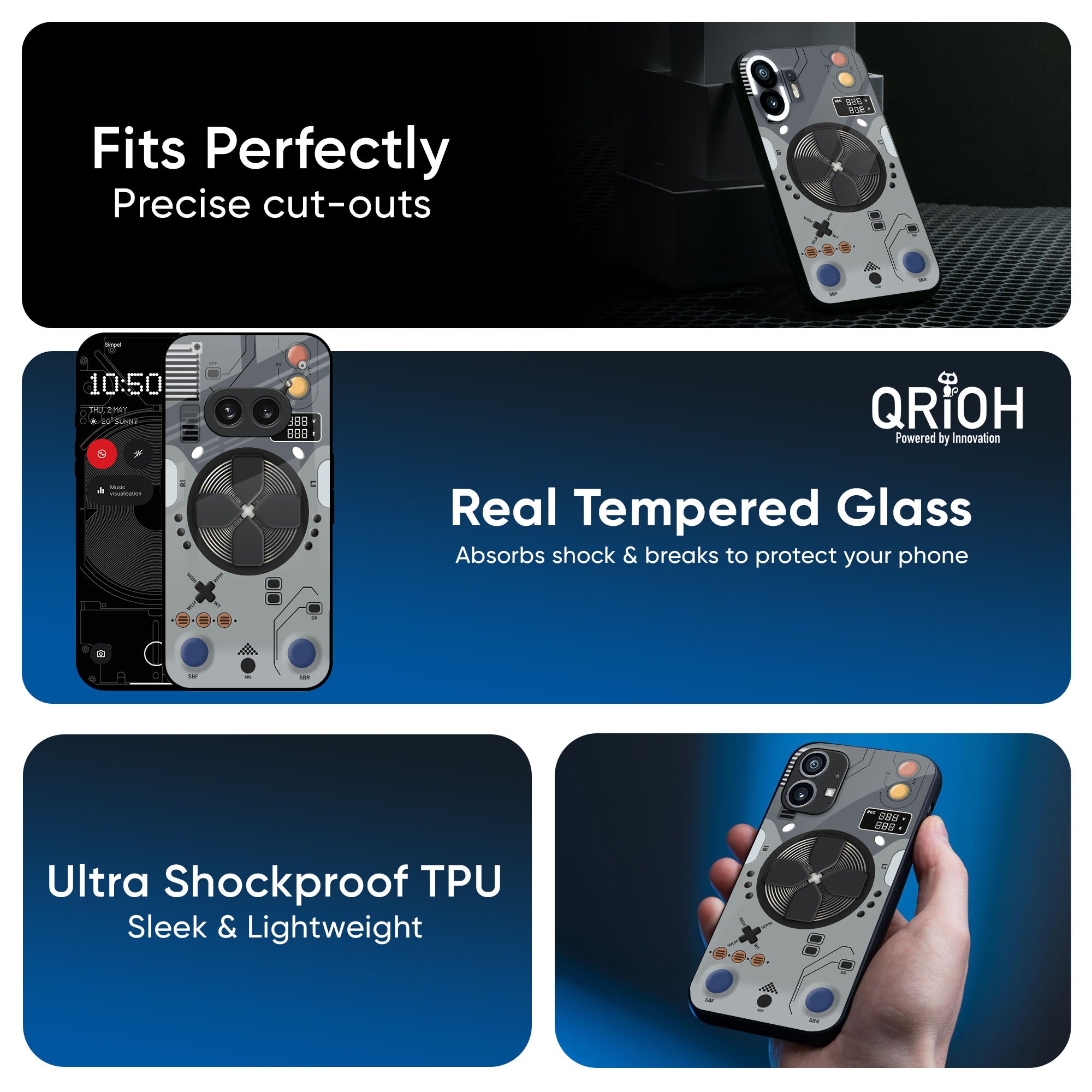 Gaming Gear Glass Case for Nothing Phone 2