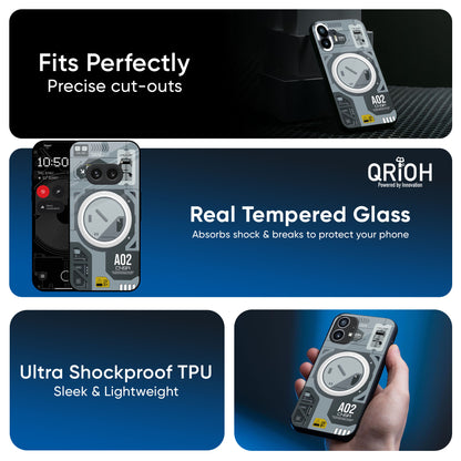 Modern Technology Glass Case for Nothing Phone 2a Plus