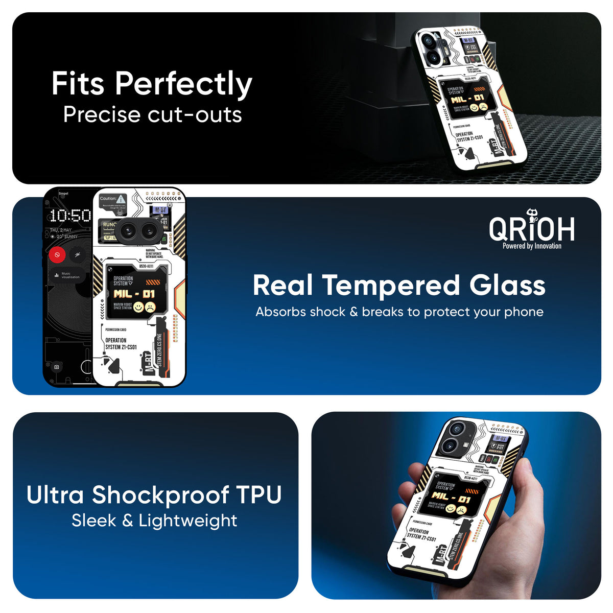 Tech Display Glass Case for Nothing Phone 2a 5G
