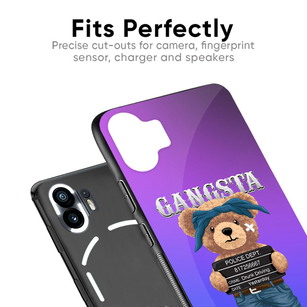 Gangsta Bear Glass Case for Nothing Phone 1