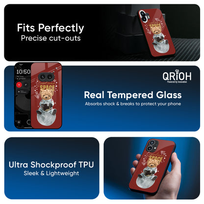 Astronaut Bear Glass Case for Nothing Phone 1