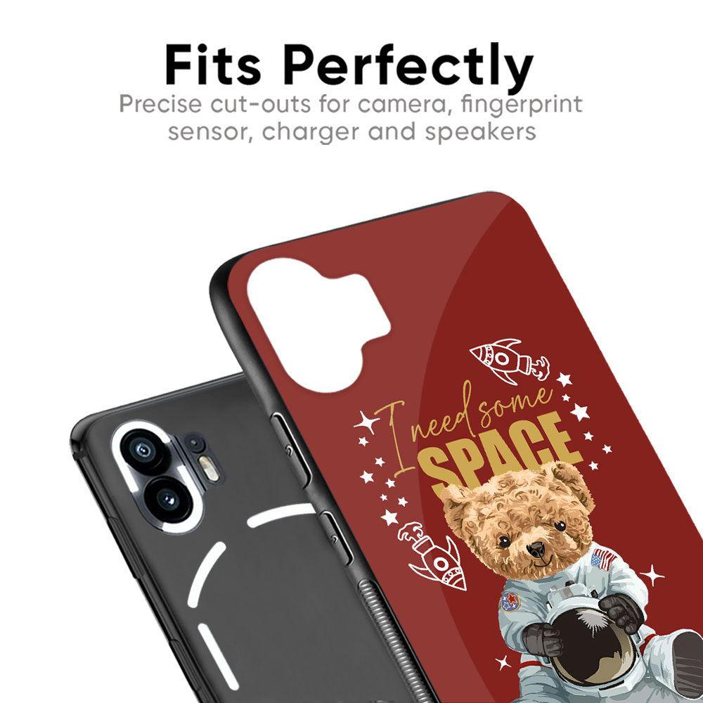 Astronaut Bear Glass Case for Nothing Phone 2a Plus