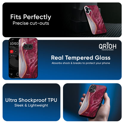 Crimson Ruby Glass Case for Nothing CMF Phone 1