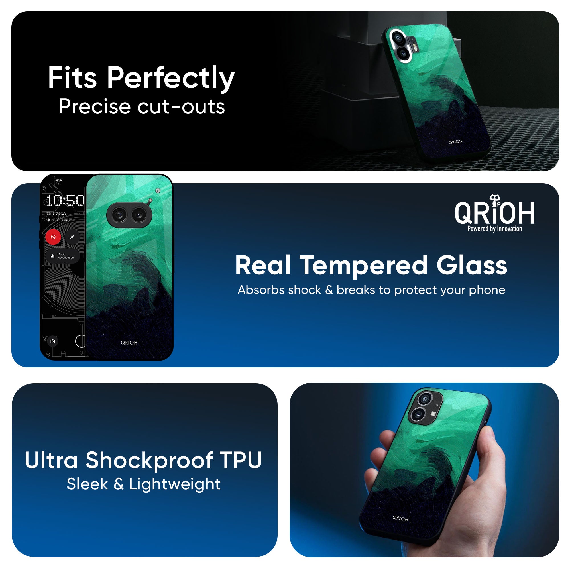 Scarlet Amber Glass Case for Nothing CMF Phone 1