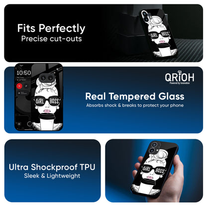 Girl Boss Glass Case For Nothing CMF Phone 1