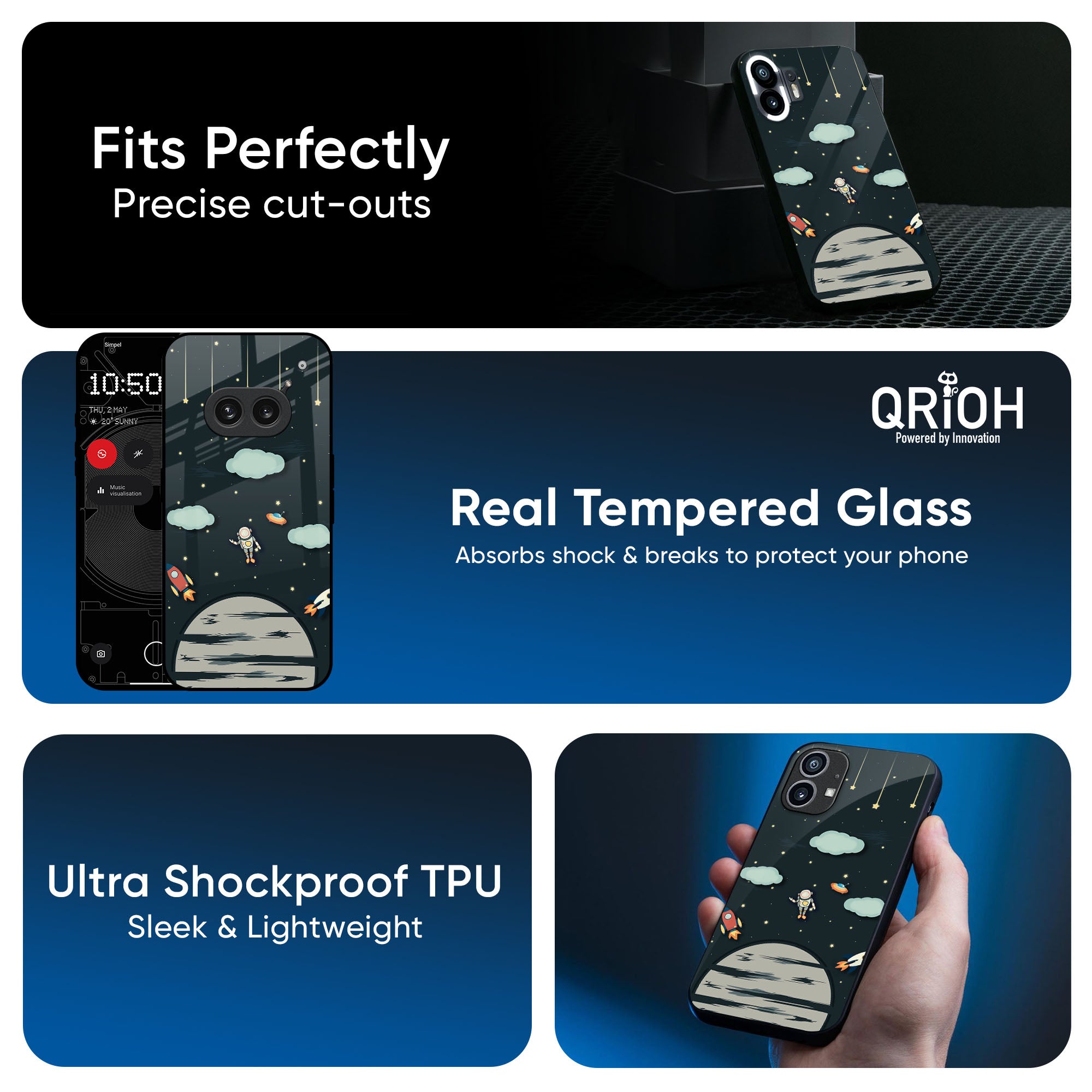 Astronaut Dream Glass Case For Nothing CMF Phone 1