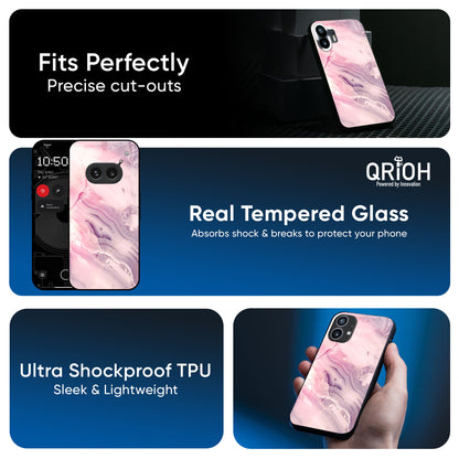 Diamond Pink Gradient Glass Case For Nothing CMF Phone 1