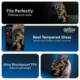 Camouflage Orange Glass Case For Nothing CMF Phone 1
