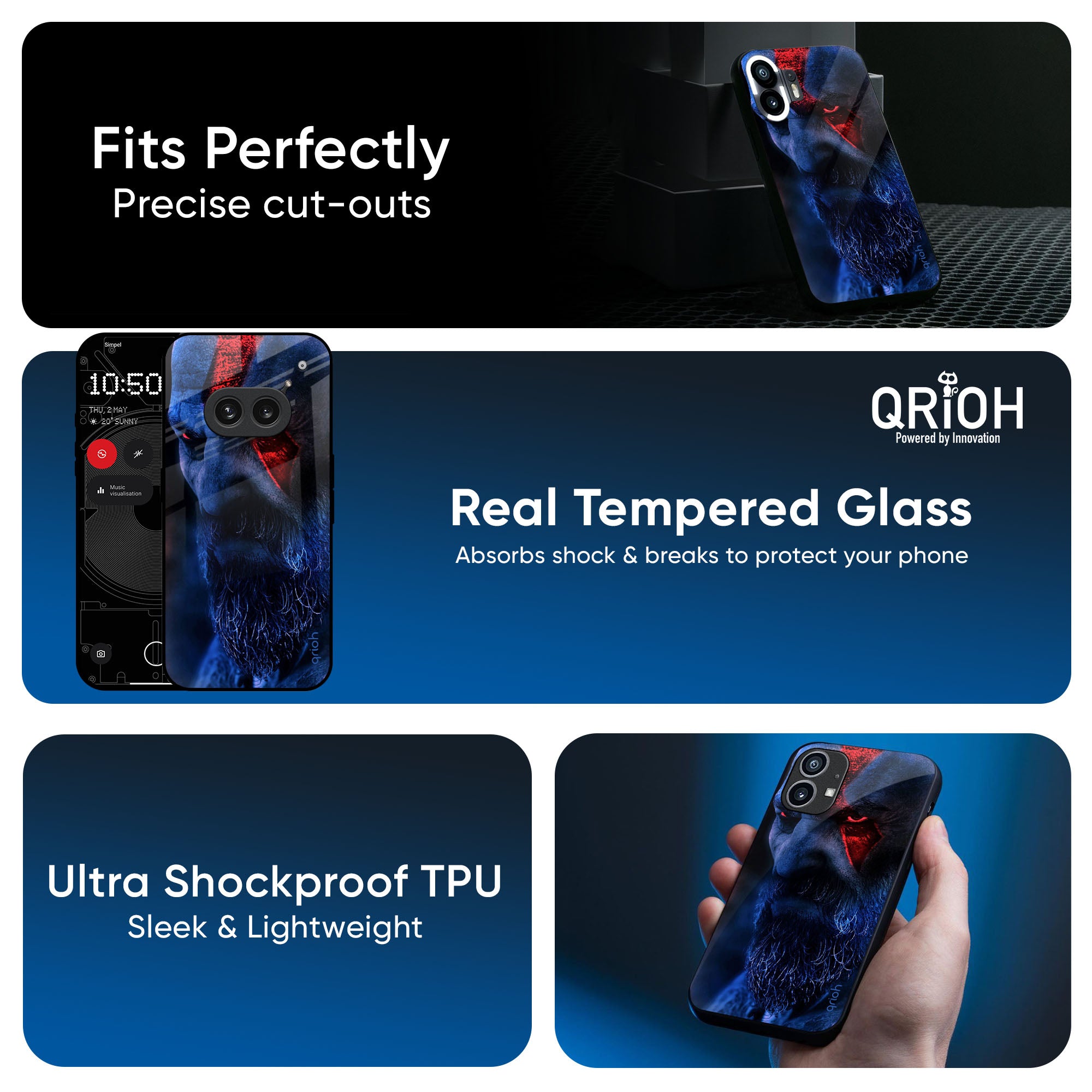 God Of War Glass Case For Nothing CMF Phone 1