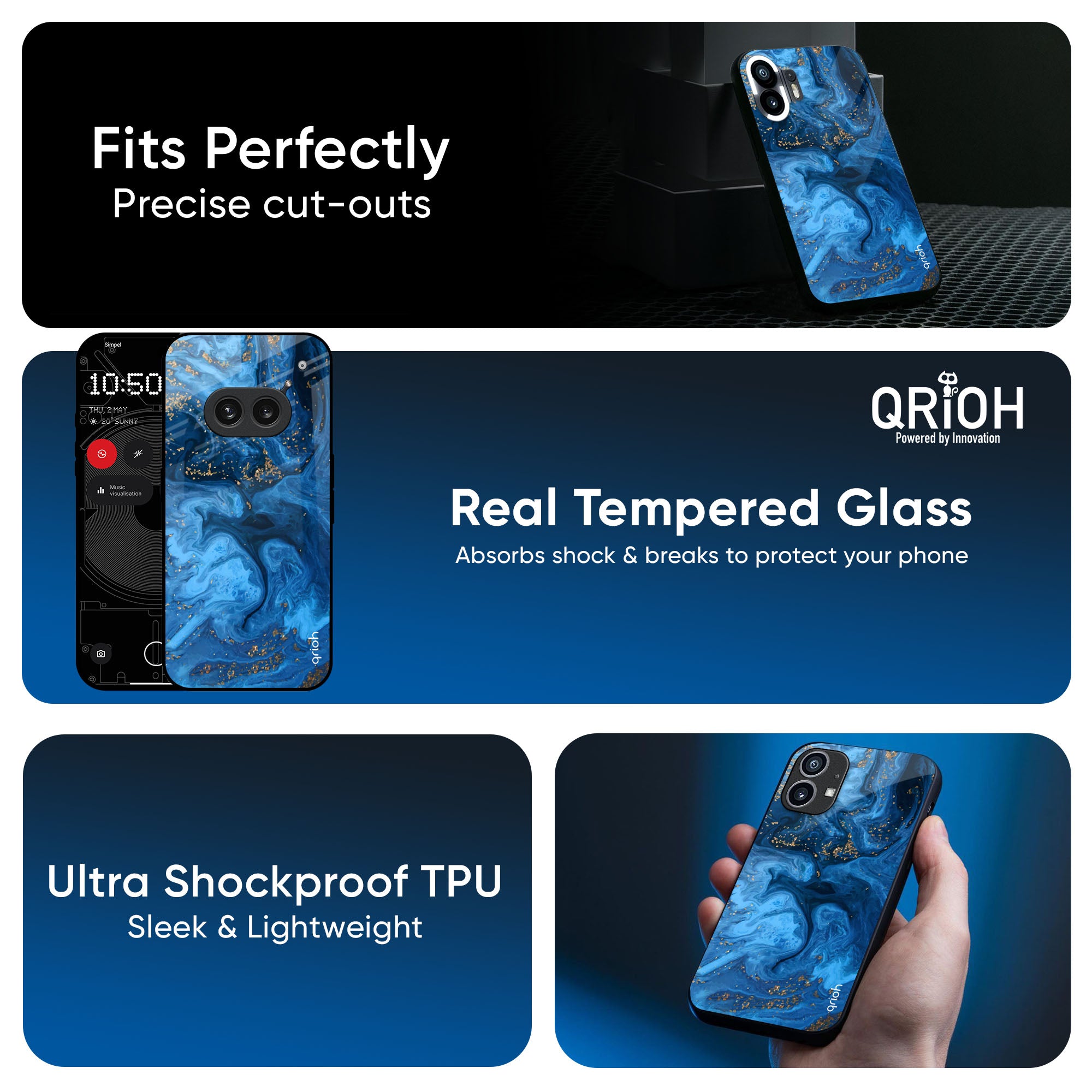 Gold Sprinkle Glass Case for Nothing CMF Phone 1