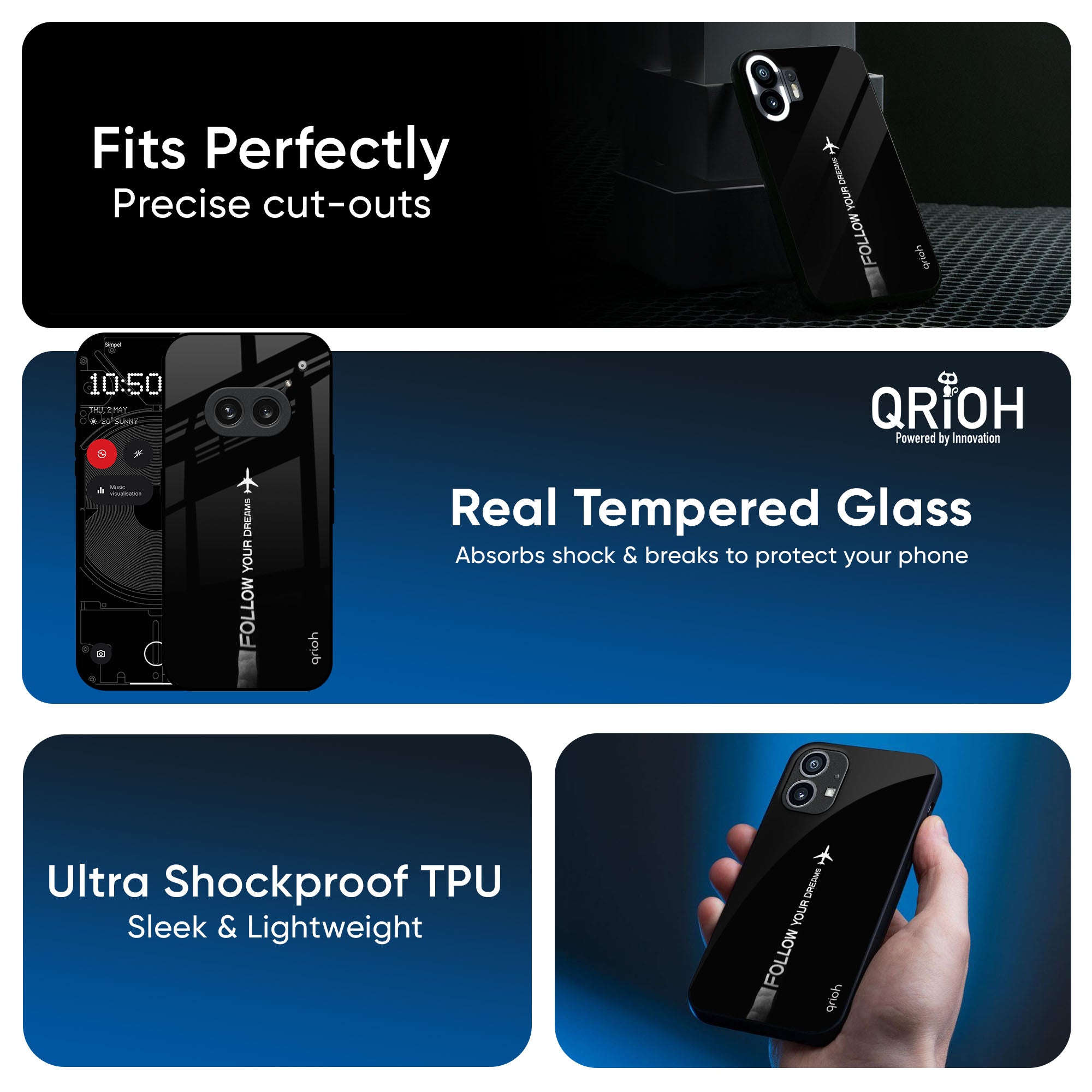 Follow Your Dreams Glass Case for Nothing CMF Phone 1