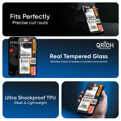 Cool Barcode Label Glass Case For Nothing CMF Phone 1