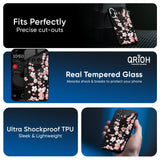 Black Cherry Blossom Glass Case for Nothing CMF Phone 1