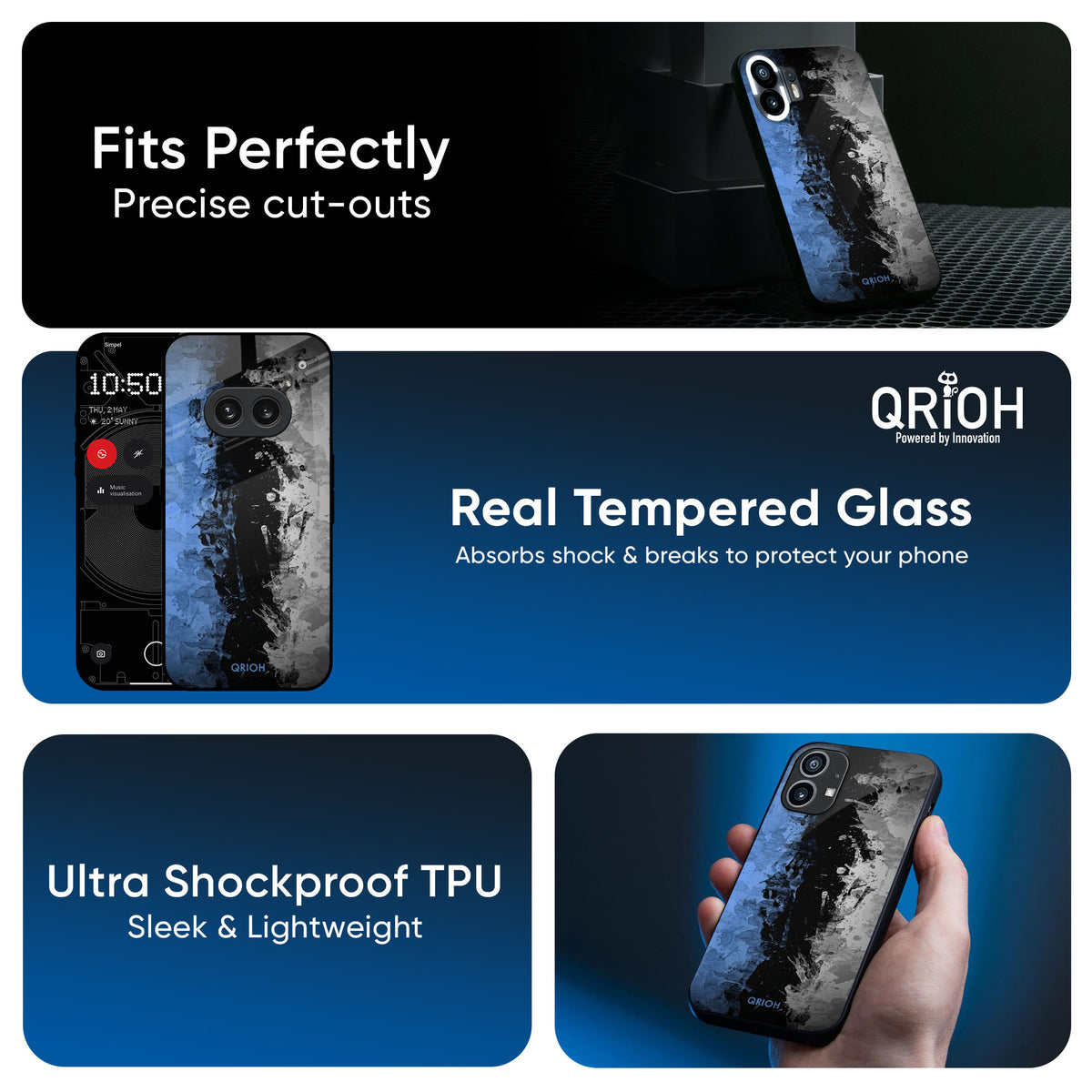 Dark Grunge Glass Case for Nothing CMF Phone 1