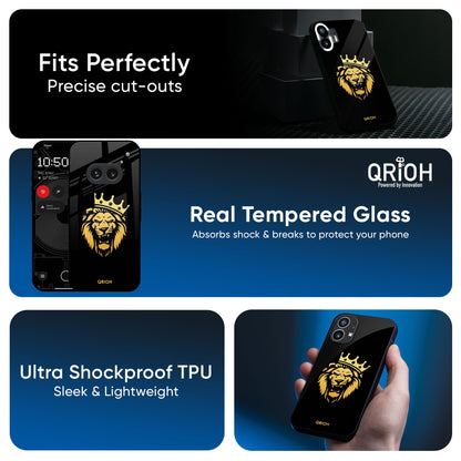 Lion The King Glass Case for Nothing CMF Phone 1