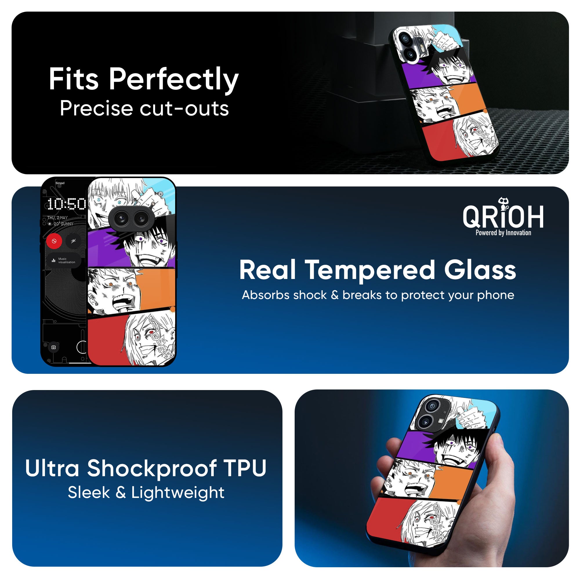 Anime Sketch Glass Case for Nothing CMF Phone 1