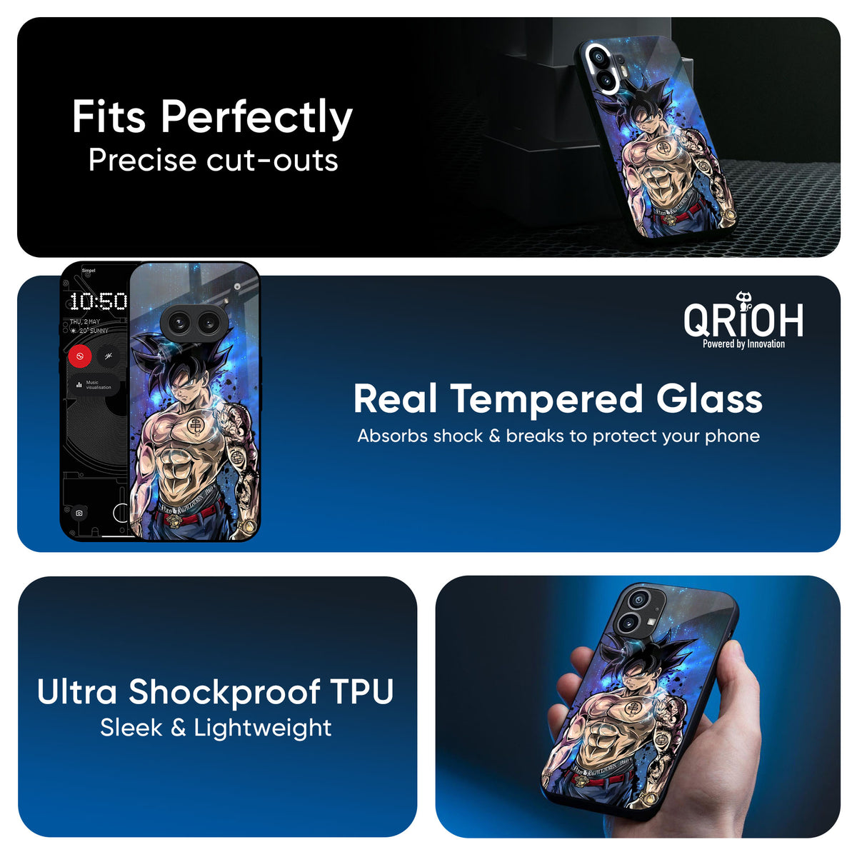 Branded Anime Glass Case for Nothing CMF Phone 1
