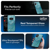 Blue Golden Glitter Glass Case for Nothing CMF Phone 1