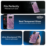 Purple Gold Marble Glass Case for Nothing CMF Phone 1