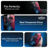 Blue & Red Smoke Glass Case for Nothing CMF Phone 1