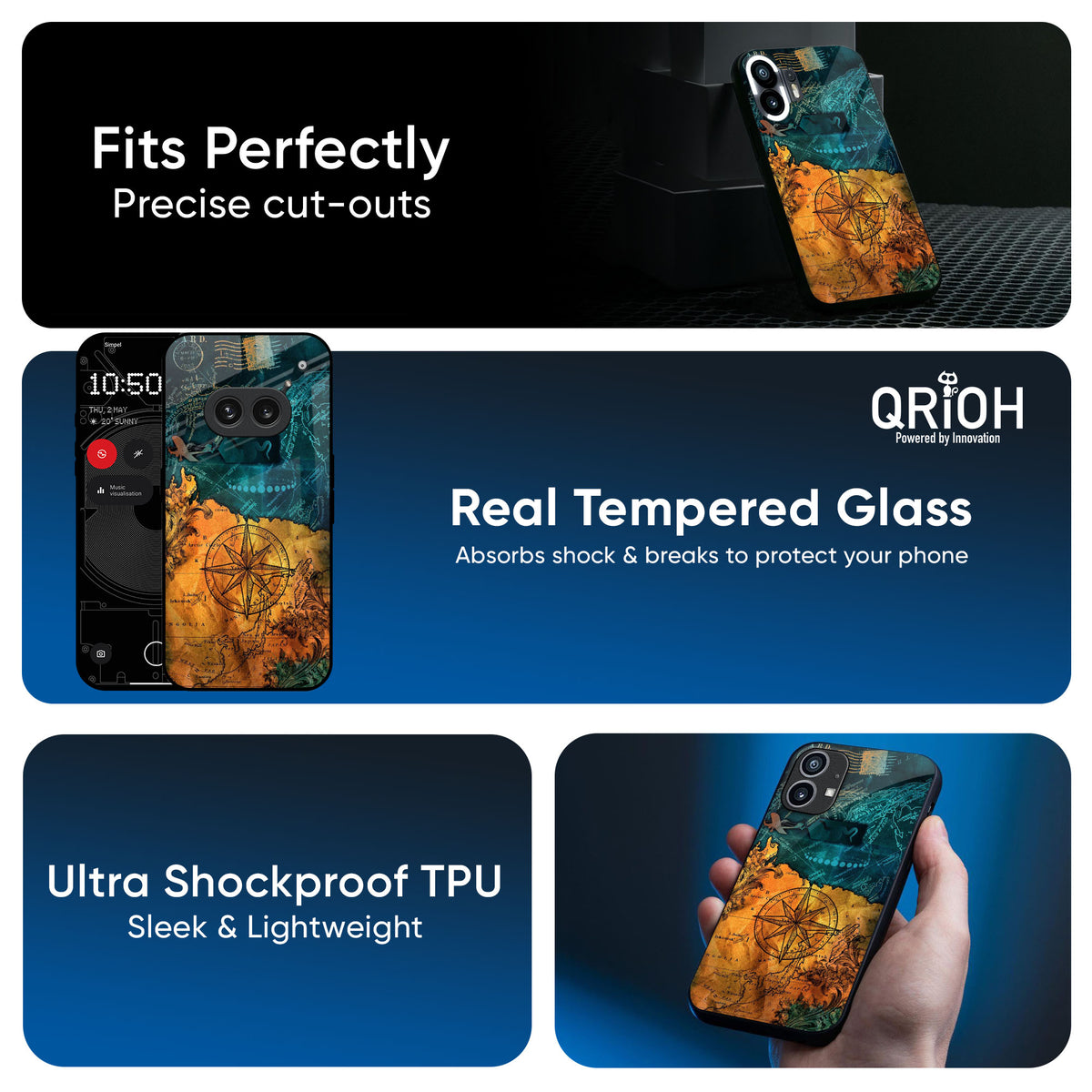 Architecture Map Glass Case for Nothing CMF Phone 1