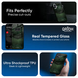Green Leather Glass Case for Nothing CMF Phone 1