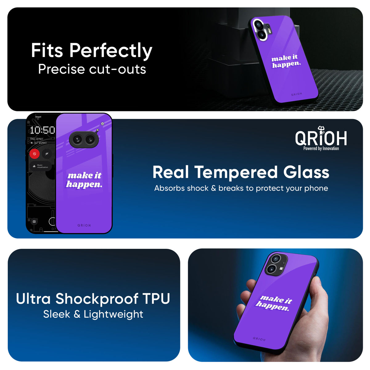 Make it Happen Glass Case for Nothing CMF Phone 1