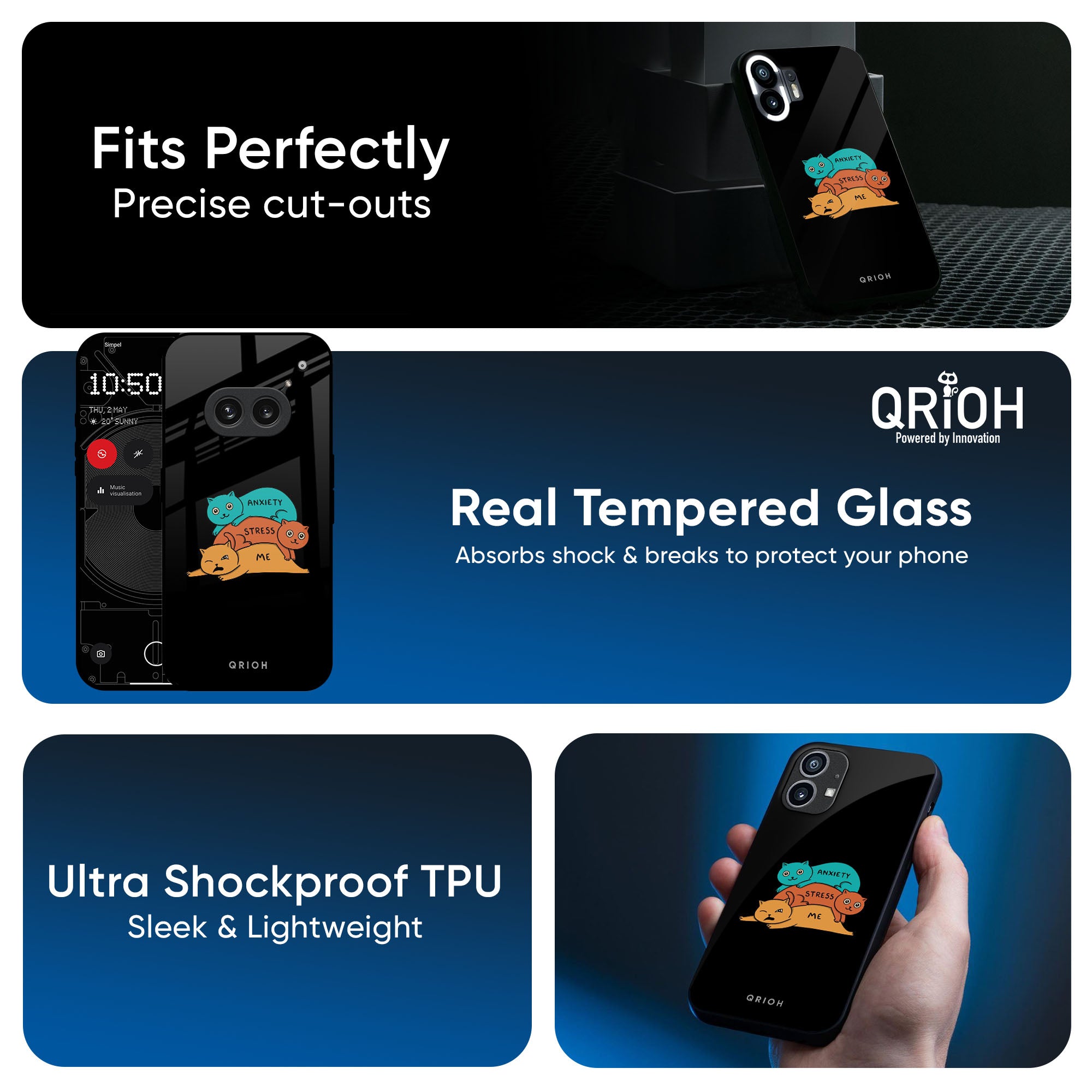 Anxiety Stress Glass Case for Nothing CMF Phone 1