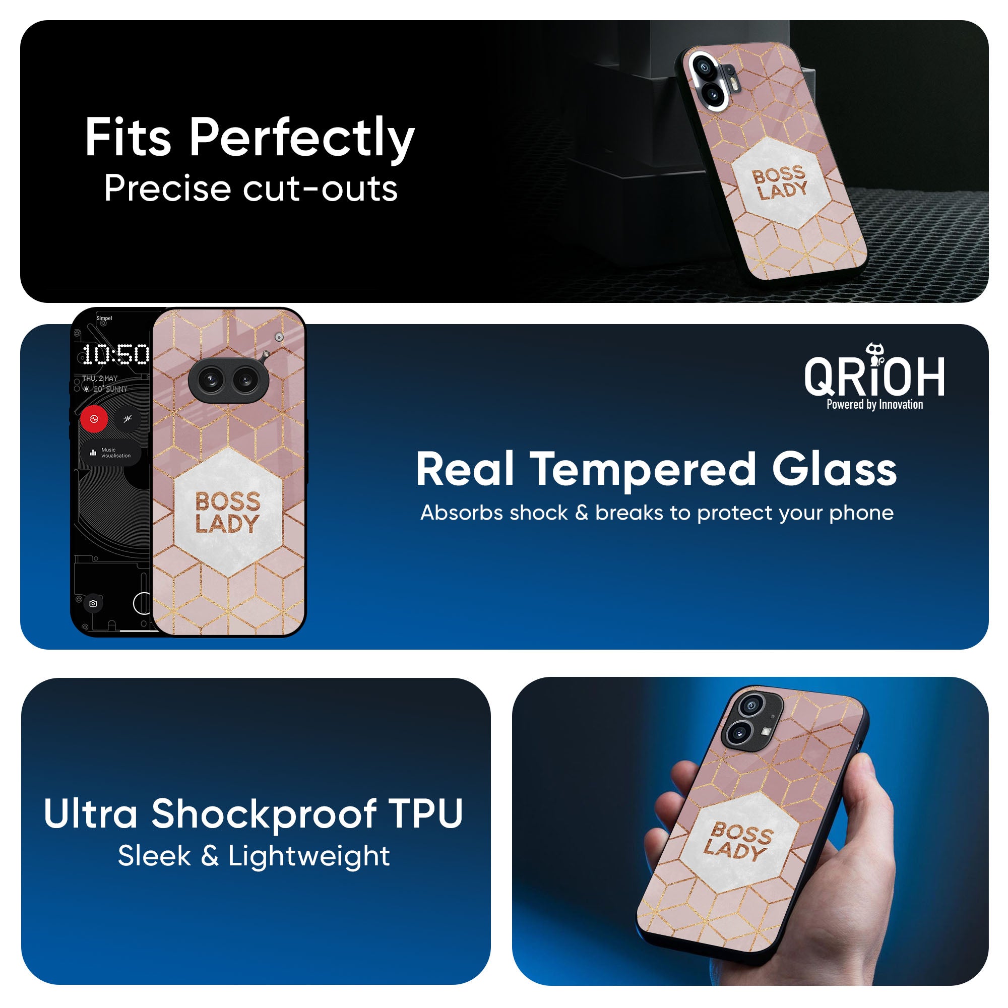 Boss Lady Glass Case for Nothing CMF Phone 1