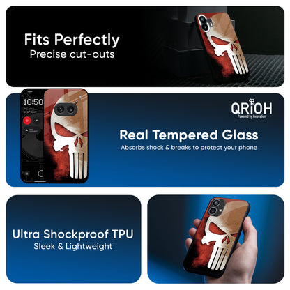 Red Skull Glass Case for Nothing CMF Phone 1