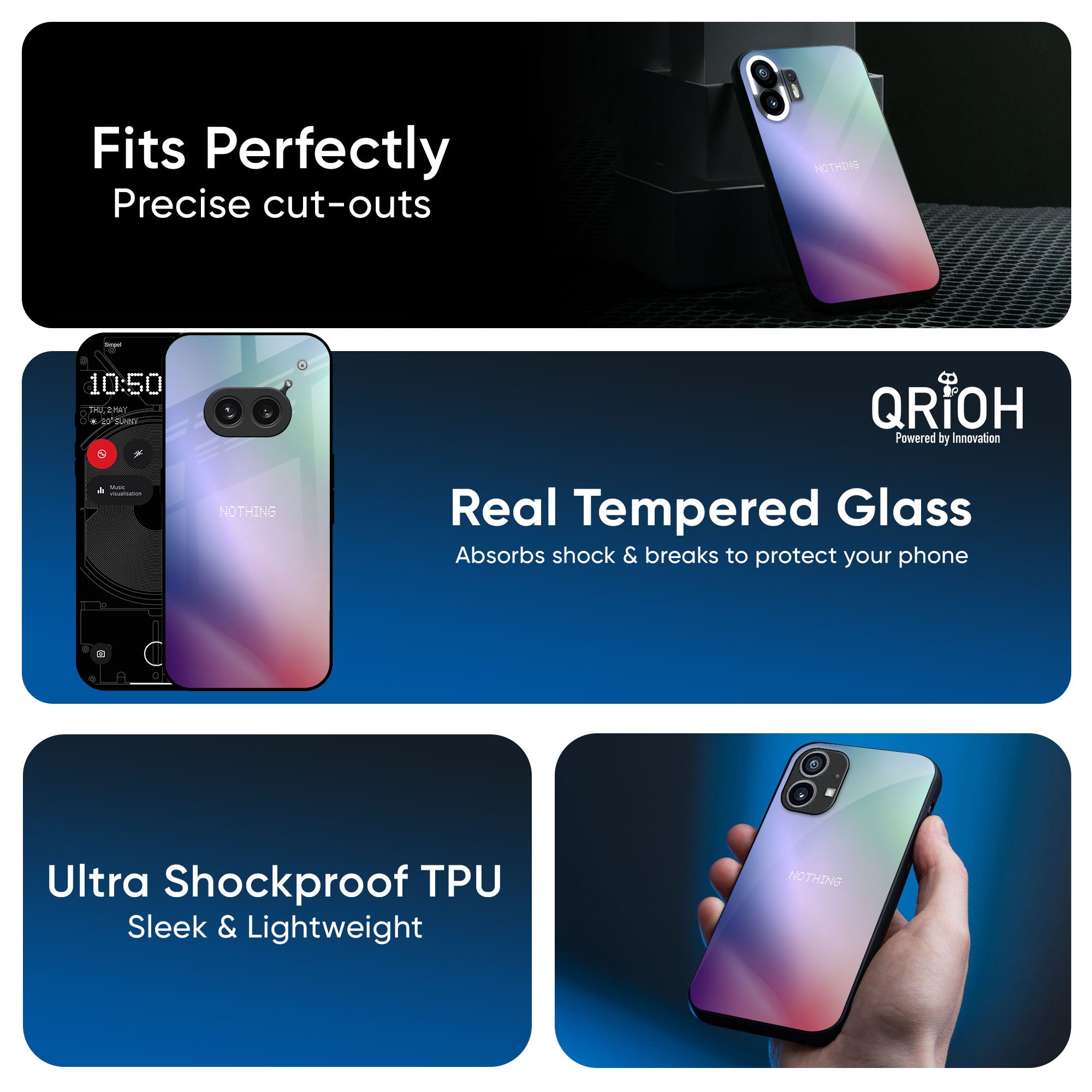 Abstract Holographic Glass Case for Nothing CMF Phone 1