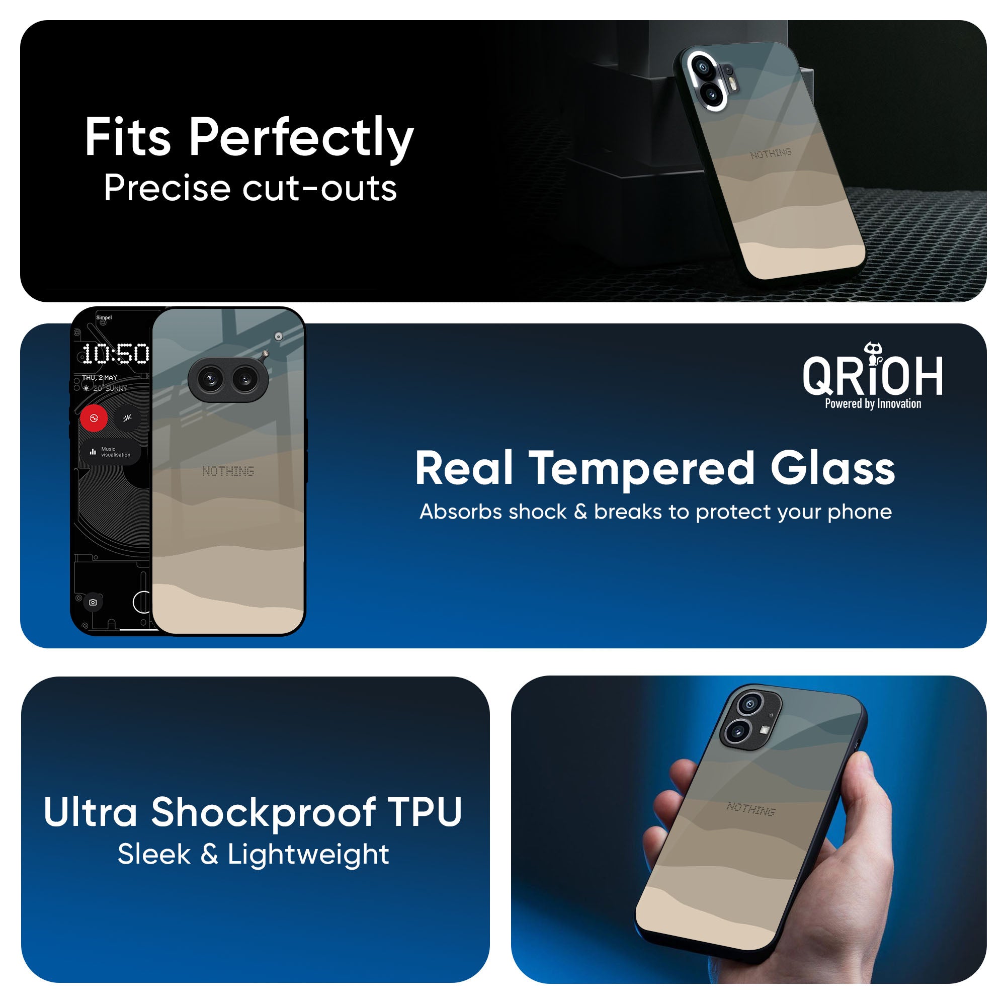 Abstract Mountain Pattern Glass Case for Nothing CMF Phone 1