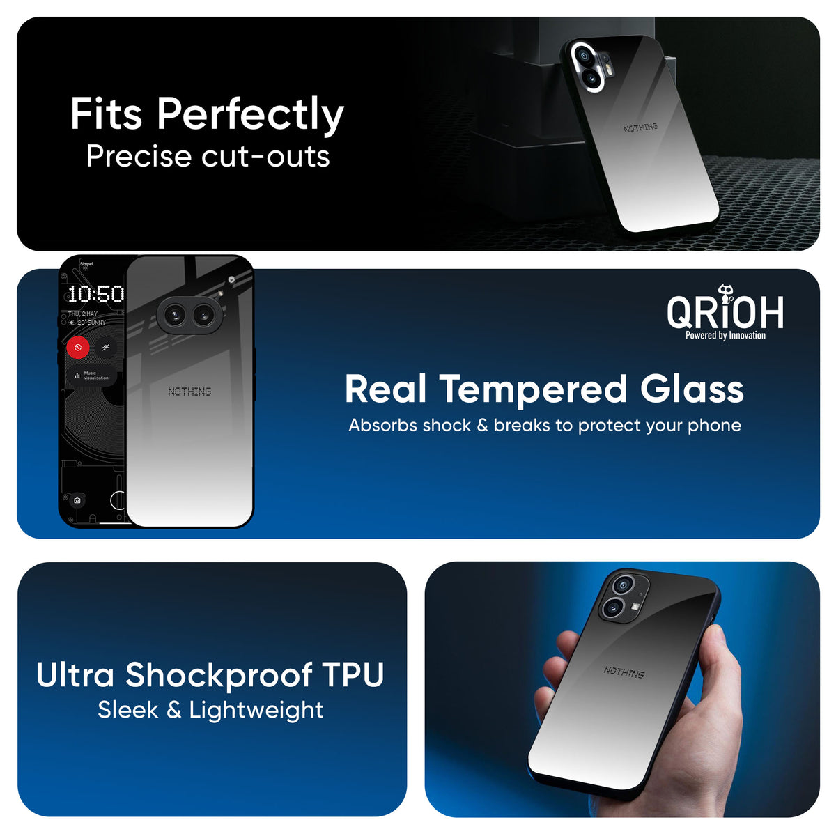 Zebra Gradient Glass Case for Nothing CMF Phone 1