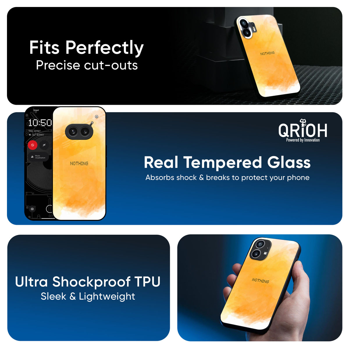 Rustic Orange Glass Case for Nothing CMF Phone 1