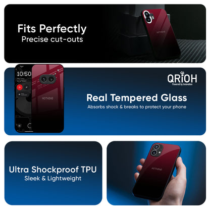Wine Red Glass Case For Nothing CMF Phone 1