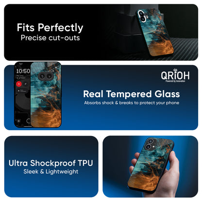 Golden Splash Glass Case for Nothing CMF Phone 1