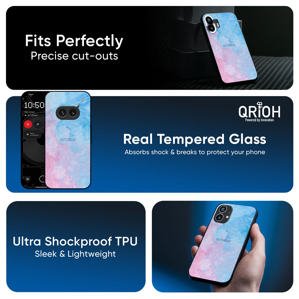 Mixed Watercolor Glass Case for Nothing CMF Phone 1