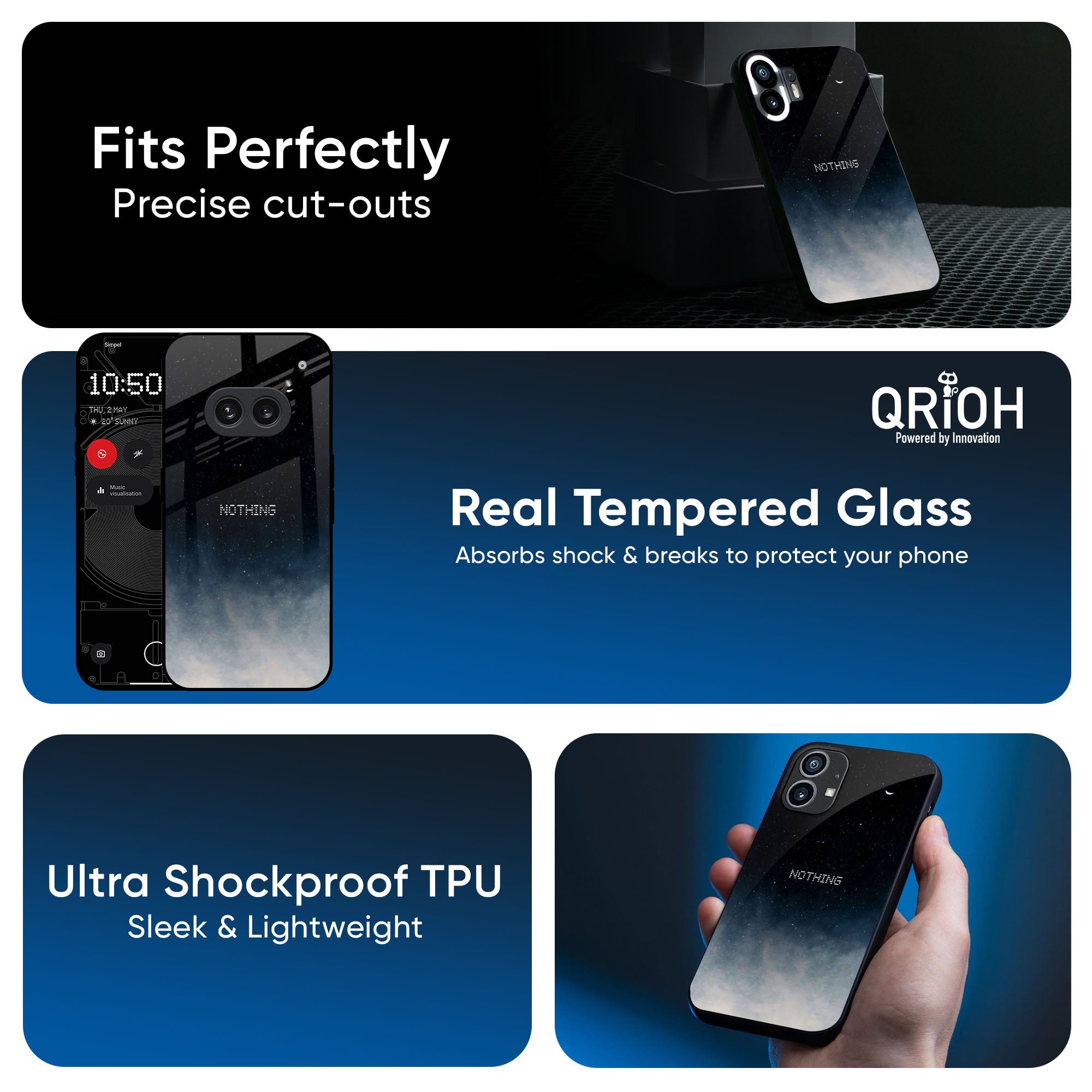 Aesthetic Sky Glass Case for Nothing CMF Phone 1
