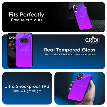 Purple Pink Glass Case for Nothing CMF Phone 1